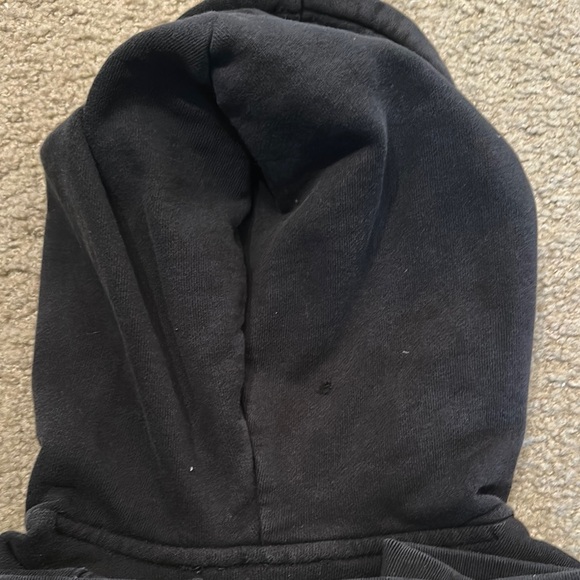 Adidas Mens Hoodie White Trefoil Logo Pullover Sweatshirt Black Size S - Picture 5 of 9